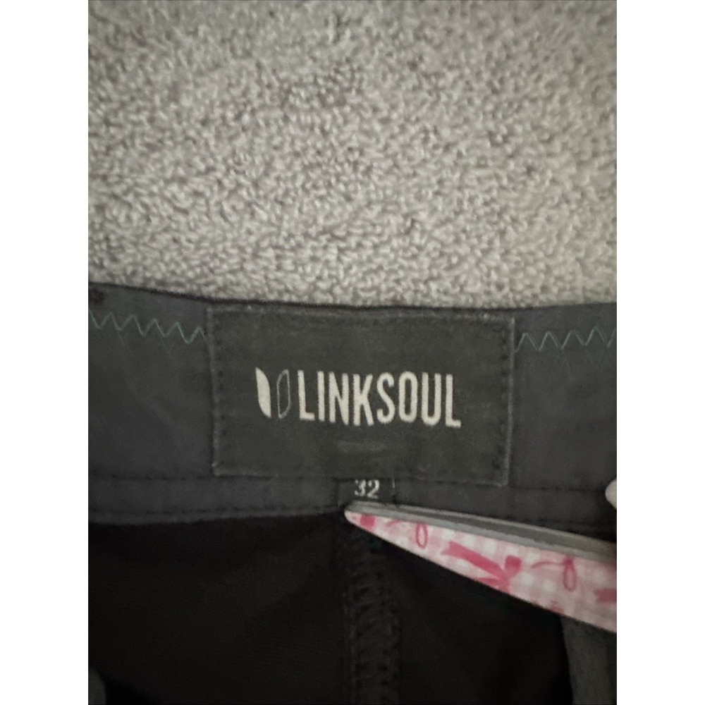 Linksoul Men's Gray Flat-Front Performance Shorts SZ 32 - Picture 4 of 14